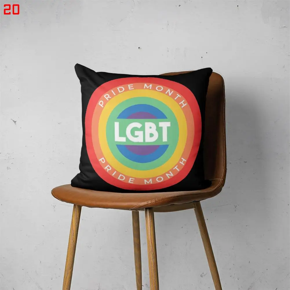 

PRIDE MONTH 00020 Customizable Bedroom Bed Sofa Hotel Car Lumbar Pillow Fashion Decorative Cover
