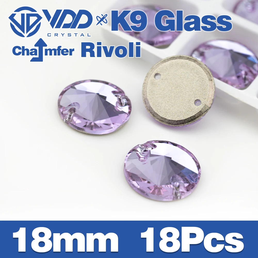 VDD S122 Violette Chamfer-Strasssteine aus hochwertigem K9-Glas zum Aufnähen, Kristall-Flachsteine zum Basteln, für Kleidung, Hochzeitskleider – Detail 35