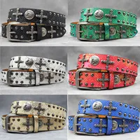 Rivet PU  Leather men's belt Fashion alloy belts Buckle luxury brand jeans belts for men business belt female belt