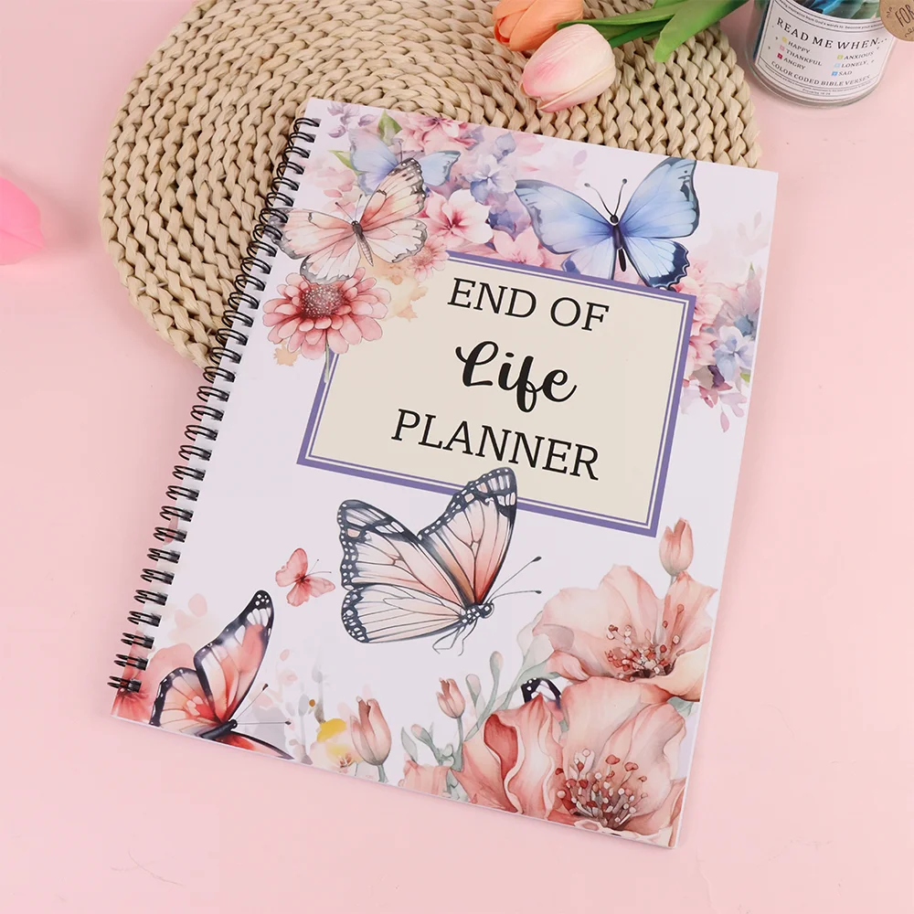 vintage design planner End of life planner guide to organizing property insurance important documents written in Eng