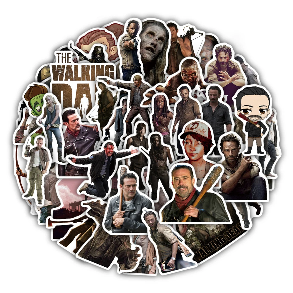 103050pcsTVShowTheWalkingDeadStickersforLaptopPhoneCase
