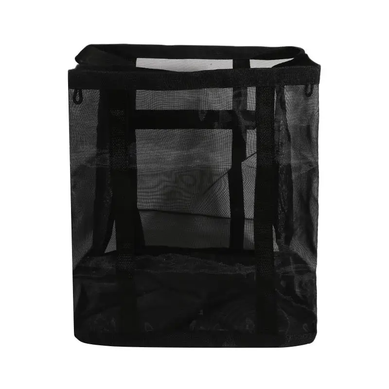 Wäschekorb aus Nylon-Mesh, faltbar, Aufbewahrungstasche für schmutzige Kleidung, geeignet für Schlafzimmer, Badezimmer, tragbarer unabhängiger Wäschekorb – Detail 9