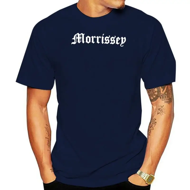 

Morrissey White Name Logo Black T Shirt New Official Merch The Smiths T-Shirt Short Sleeve Fashion T shirt