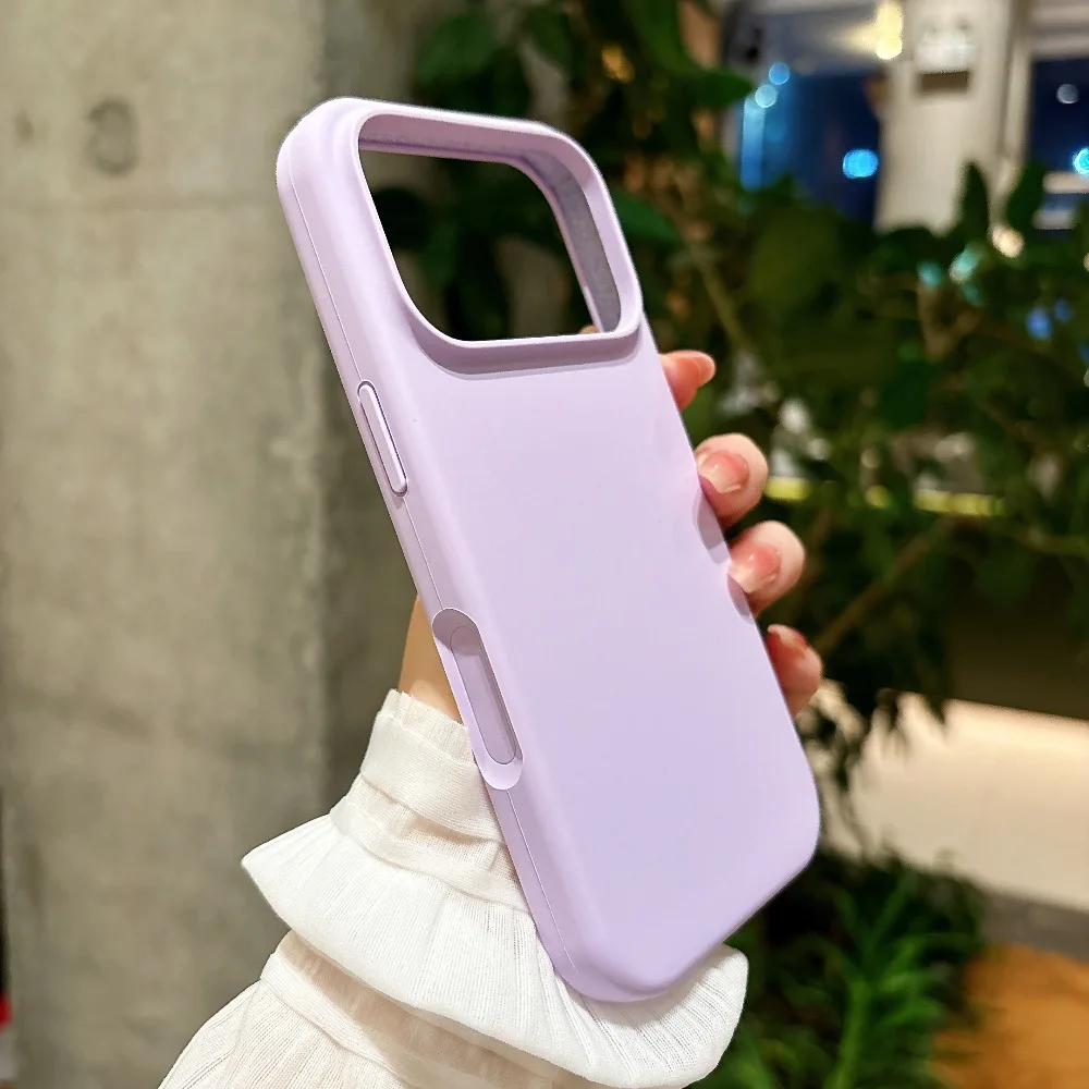 Funda de color caramelo para iPhone 17, 16, 15, 14 Pro Max, Air Plus, 12, 13 y 11, silicona líquida suave, fina y a prueba de golpes_voghion.com