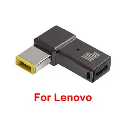 Universal USB Type - C to DC Power Jack Converter, 100W Laptop Power Adapter Plug (For Lenovo)