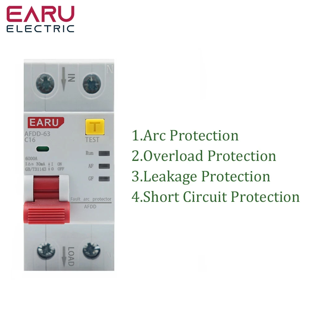 2P220VAFDD63AFCIArcFaultProtectorDeviceRCBDCircuitBreaker