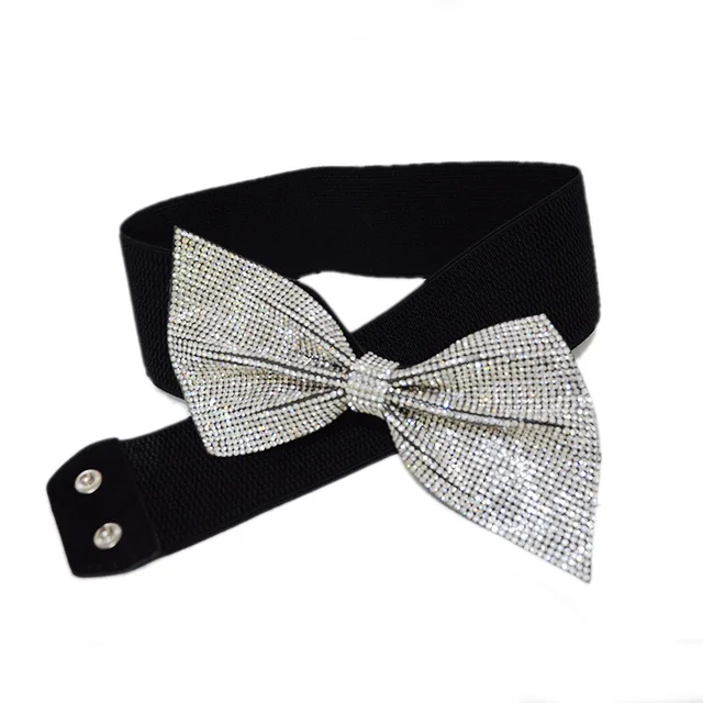 Lazo Cinturon Negro Para Vestido De Fiesta Cinturones Elásticos