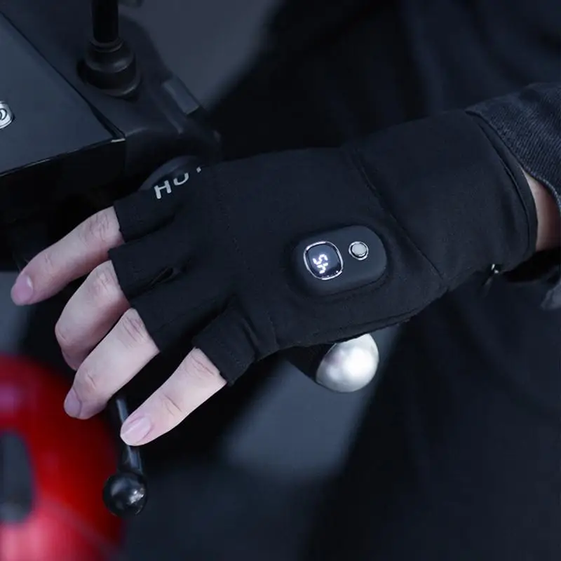 Heated Gloves 2000mAh rechargeable battery  3 Temperature Settings Working Fingerless Mittens Smart wireless Glove Hand Warmers 5