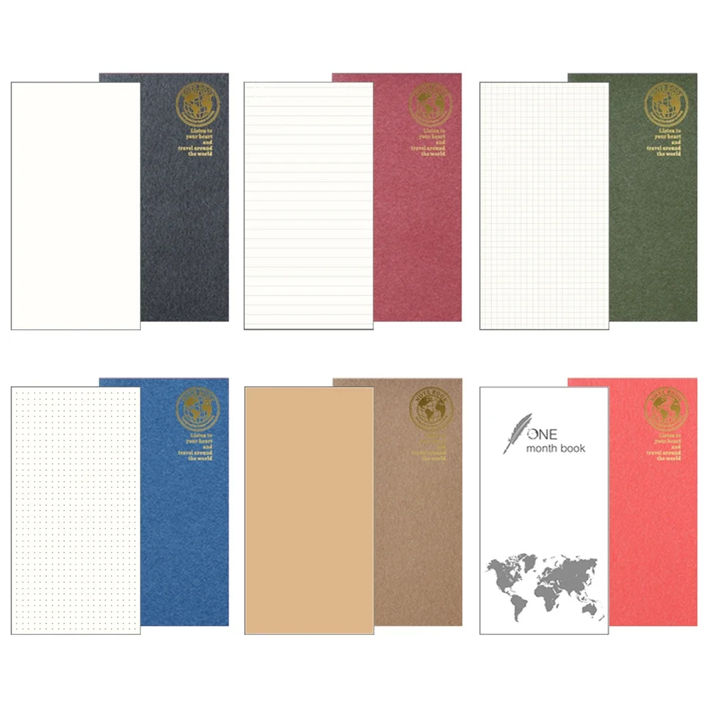 Leather Notebook Insert Refill For Travel Journal Agenda Passport Sketchbook Kraft Diary Dotted Daily Weekly Monthly Planner leather notebook notebook refill