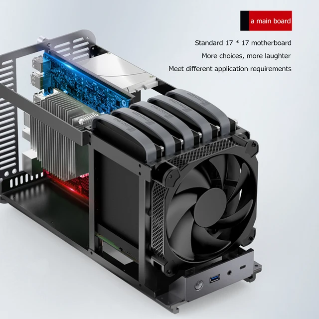 Jonsbo N1 - NAS 미니 ITX 케이스, 휴대용 HTPC 데스크탑 컴퓨터, 다양한 용도로 사용 가능