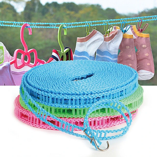 Non-Slip Windproof Clotheslines Cloth Drying Stand Laundry Hanger Rope  Outdoor Travel Clothes Line Drying Rack