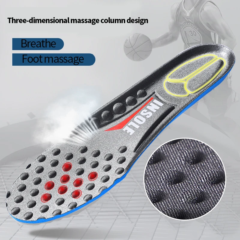 Memory Foam Sneakers Insoles for Shoes Sole Deodorant Breathable
