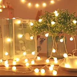 LED String Light Ball Garland Lights  LED Lamp for Holiday Wedding Christmas Party Garden Room Decoration Bedroom Fairy String