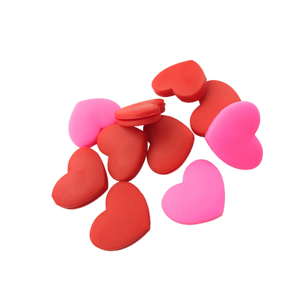 10 Pcs Heart Shaped Tennis Dampener Silicone Racket Dampeners Absorber Absorbers Racquet