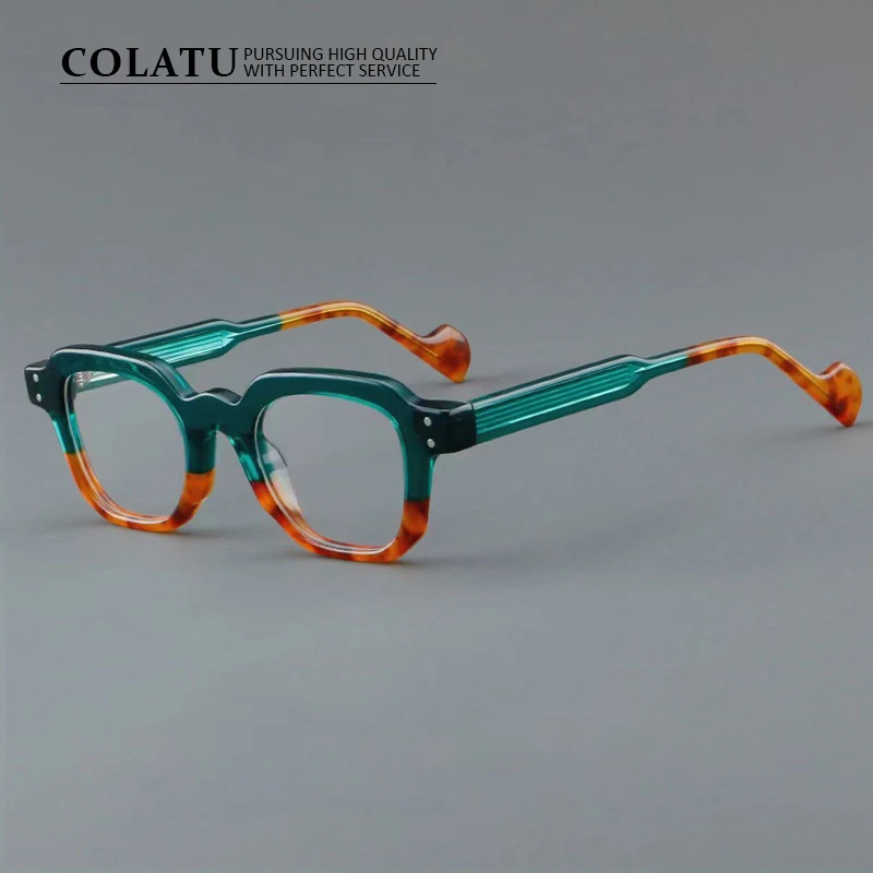 

2024 Fashion 2394 square acetate glasses Man frames optical eyewear Reading glasses woman multicolor personalized eye glasses