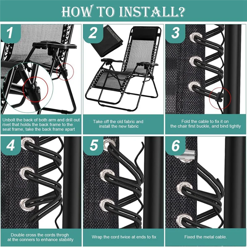 Outdoor Lounge Chair Repair Kit 2