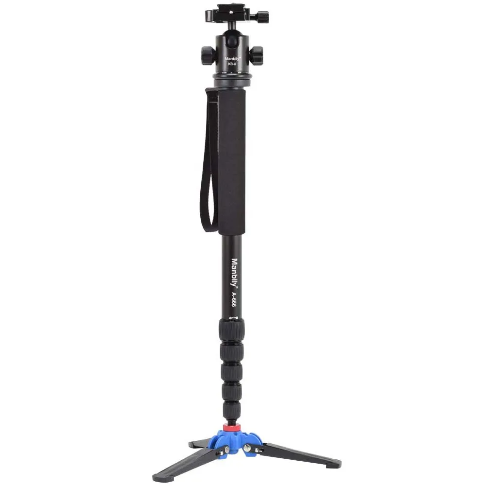 Manbiy-profissional Viagem Portátil Dslr Câmera Monopod Tripé Stand Kb0 Ballhead m2 Stand Base Max Altura 1.8m A666 - Image 5