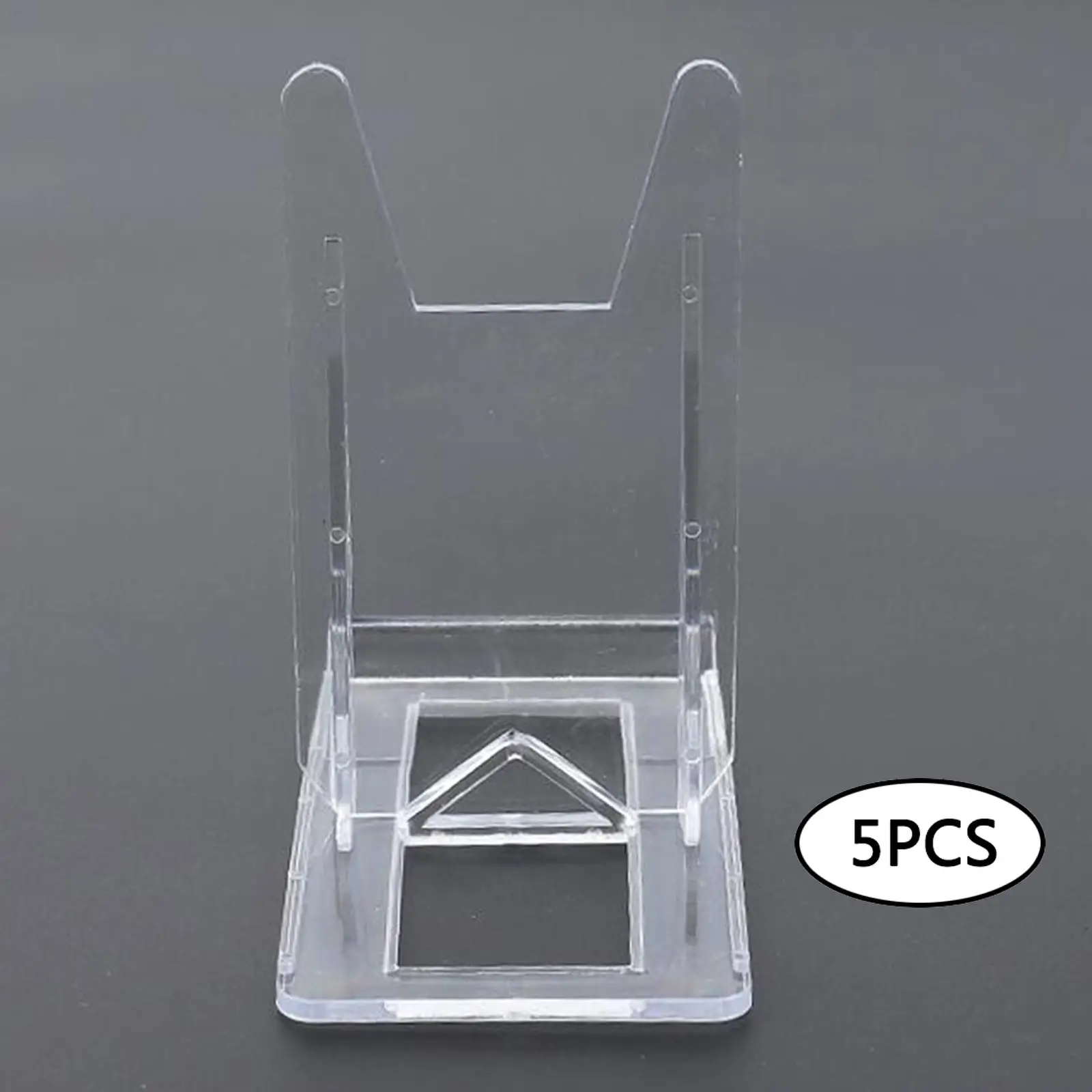 5pcs Display Holder Stand Clear Shelf Collectible Save Space