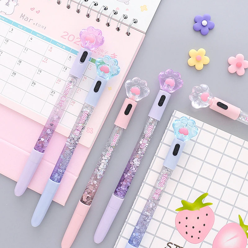 

Creative Cat Claw Glowing Gel Pen Cute Led Light Pen Stationery Student Signature Pens School Office Writing Supplies