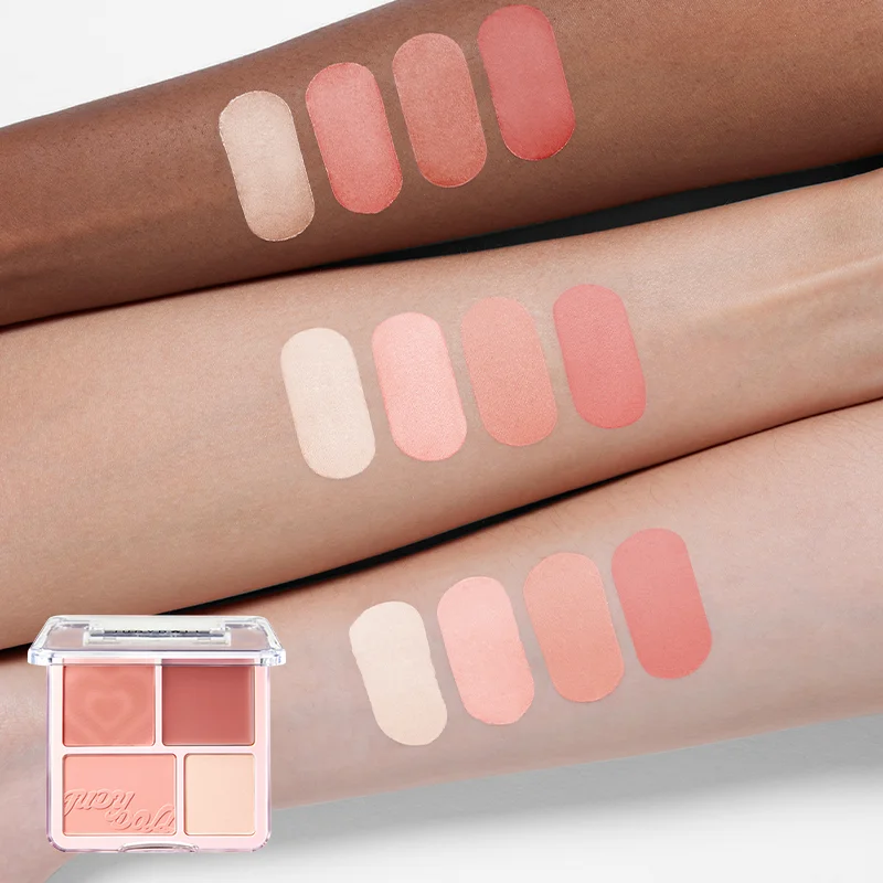 Judydoll 2-in-1 Blush & Highlighter Palette Blush Cream Radiant Matte Highlighter Versatile Palette Gift for Friends Date blush cream cream blusher facial blusher