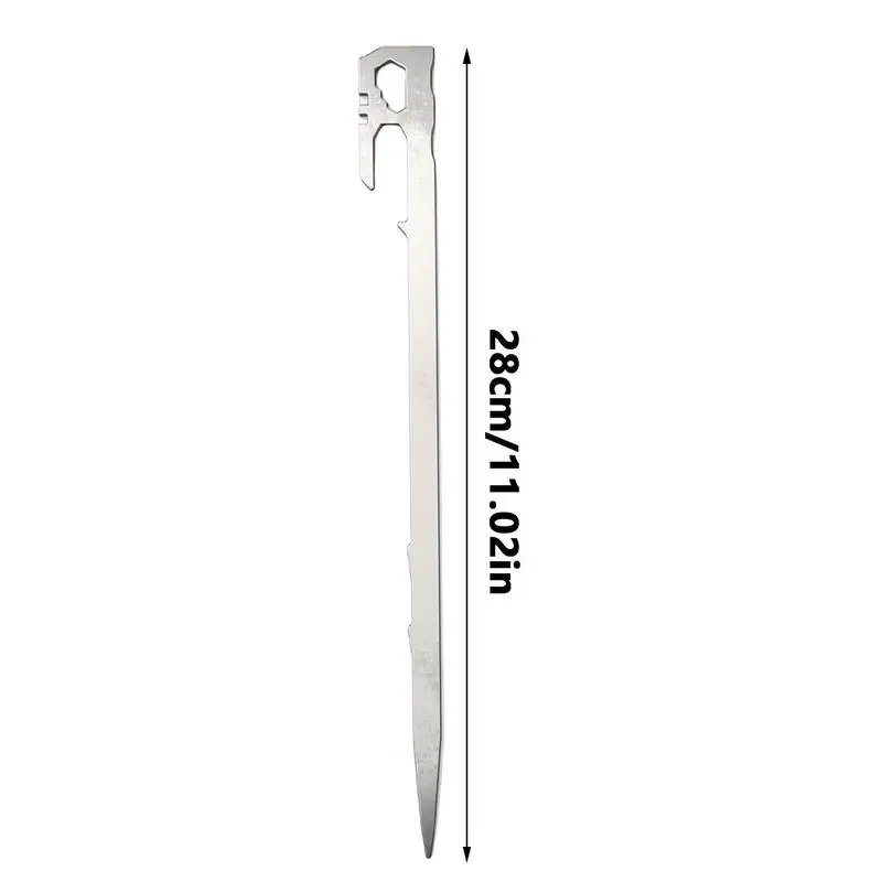 Tent Pegs 6Pcs Canopy Tent Pegs 28cm Stainless Steel Camping Tent Stakes Garden Ground Nail beach Awnings Hammock Trampoline Accessories