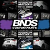 BNDS New 1/64 Metal Modified Parts Small Scale Exhaust Pipe Muffler Racing Style Pedal Set For Model Car Racing Vehicle Toy 1