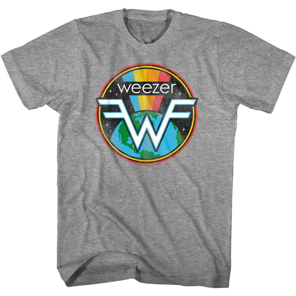 Weezer Space Logo Maglietta Da Uomo Pacific Daydream Album Rock Band Merch Concert