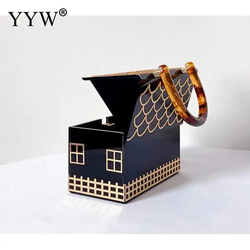 Personality House Handbags For Women Luxury Designer Crossbody Shoulder Bag House Shape Top Handle Bags Purse Box Messenger Bag