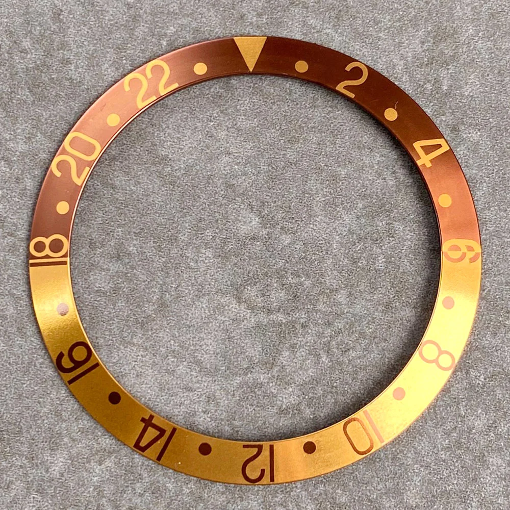 Aluminum Sloping Watch Bezel Insert Ring for Men's 40mm Watch - Available in Black, Blue, Green, Red, Purple