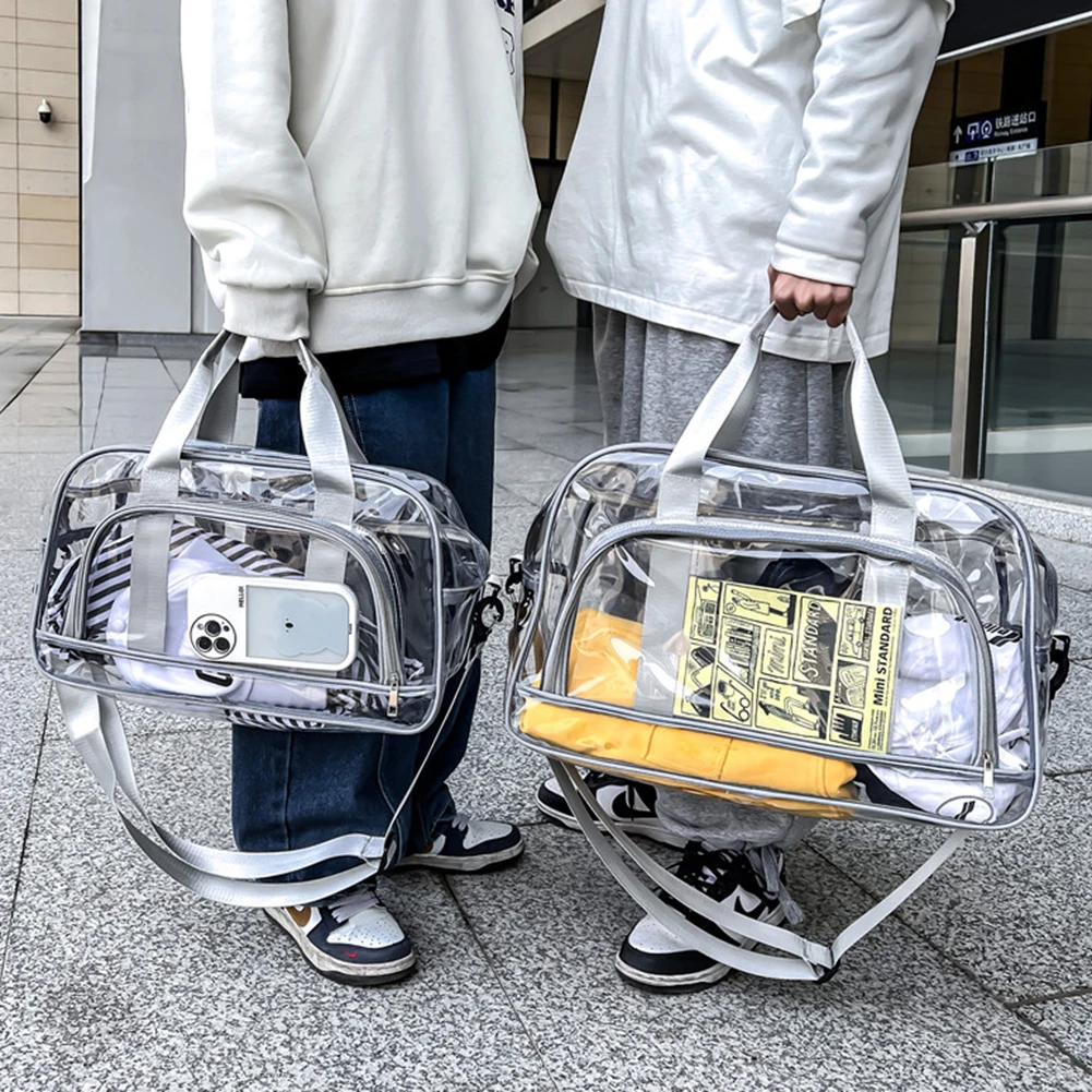 Transparent PVC Duffel Bag Large Capacity Hand Luggage Bag