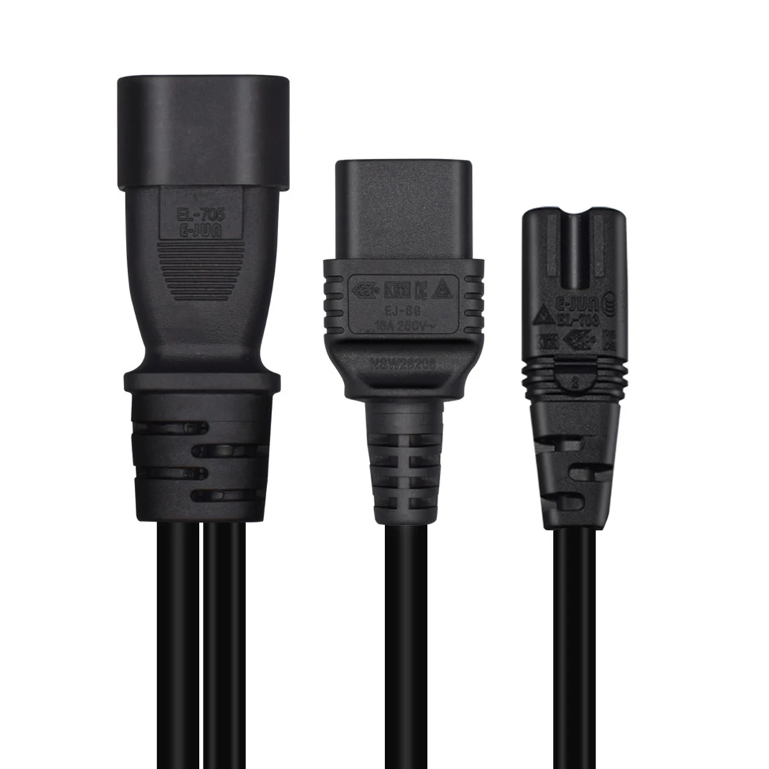 1Pcs IEC 320 C14  C7 + C19  Y  й  ̺, C14- ܼƮ ª ڵ 10A/16A 250V