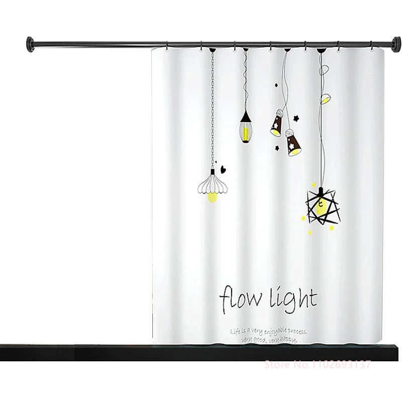 Nordic Wind Geometry Shower Curtain Shower Head Abstract Art Waterproof Polyester Bath Curtain For Home Decor Accessories shower curtains