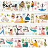 2m/Roll Colorful Lady PET Washi Tape Decorative Stickers Transparent Masking Tape For Scrapbooking Journal Planner Stationery 5