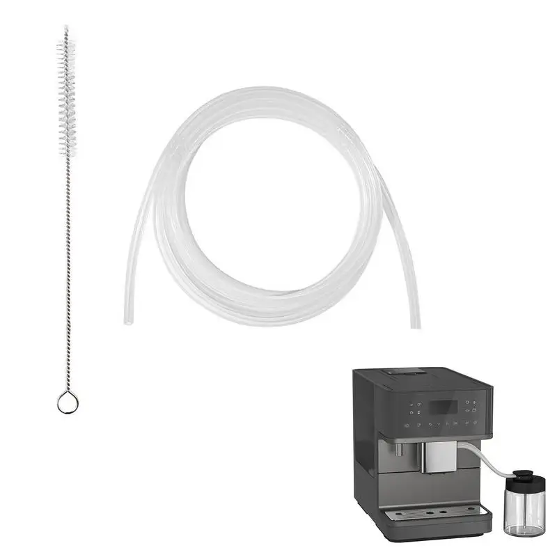 

Automatic Coffee Machine Silicone Replacement Pipe 2 M Milk Tube With Cleaning Brush For Fully Automatic Coffee Machines