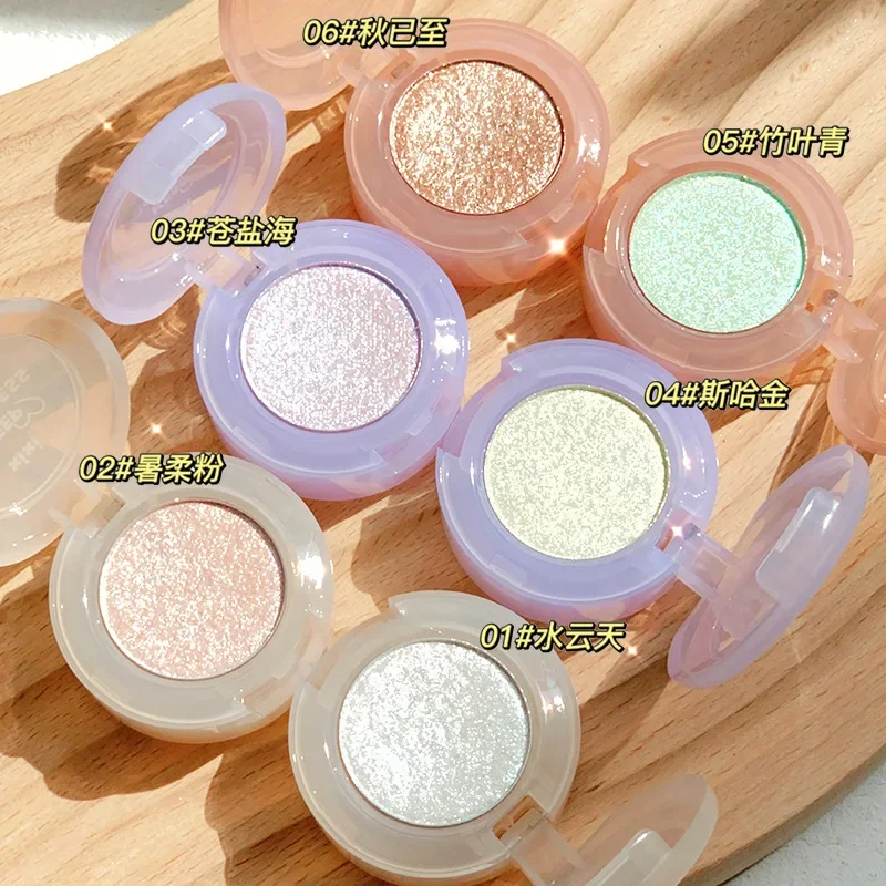 Eye Shadow Eye Shadow Plate Xixi monochrome eyeshadow super flash highlight brightening aegyo saliva mashed potato eyeshadow disc waterproof without makeup