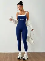 Women's Quick-Dry Fitness Yoga Bodysuit Tight Outdoor Sports One-Piece Comfortable Yoga Top for Active Wear - Image 4