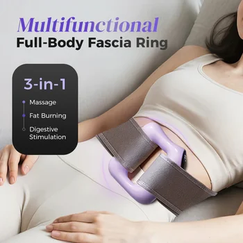 Multifunctional Full-Body Fascia Ring,Fascia Gun Massage Ring With Belt For Fat Burning&Shaping Weight Loss Body Shaping Instrum