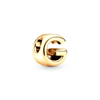 Hot Sale A-Z 26 Gold Lucky Letters Combination Charm Beads Fit Original European 925 Sterling Silver Bracelet DIY Women Jewelry 2