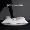 Premium 1pc Goose Down and Feather Pillows Multi-Size Fluffy Bed Pillows for Sleeping Low/Mid/High Pillow with 100% Cotton Cover 5