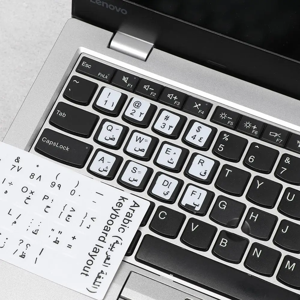 Keyboard Stickers Spanish English Russian Deutsch Arabic Italian Japanese Letter Replacement For Laptop PC