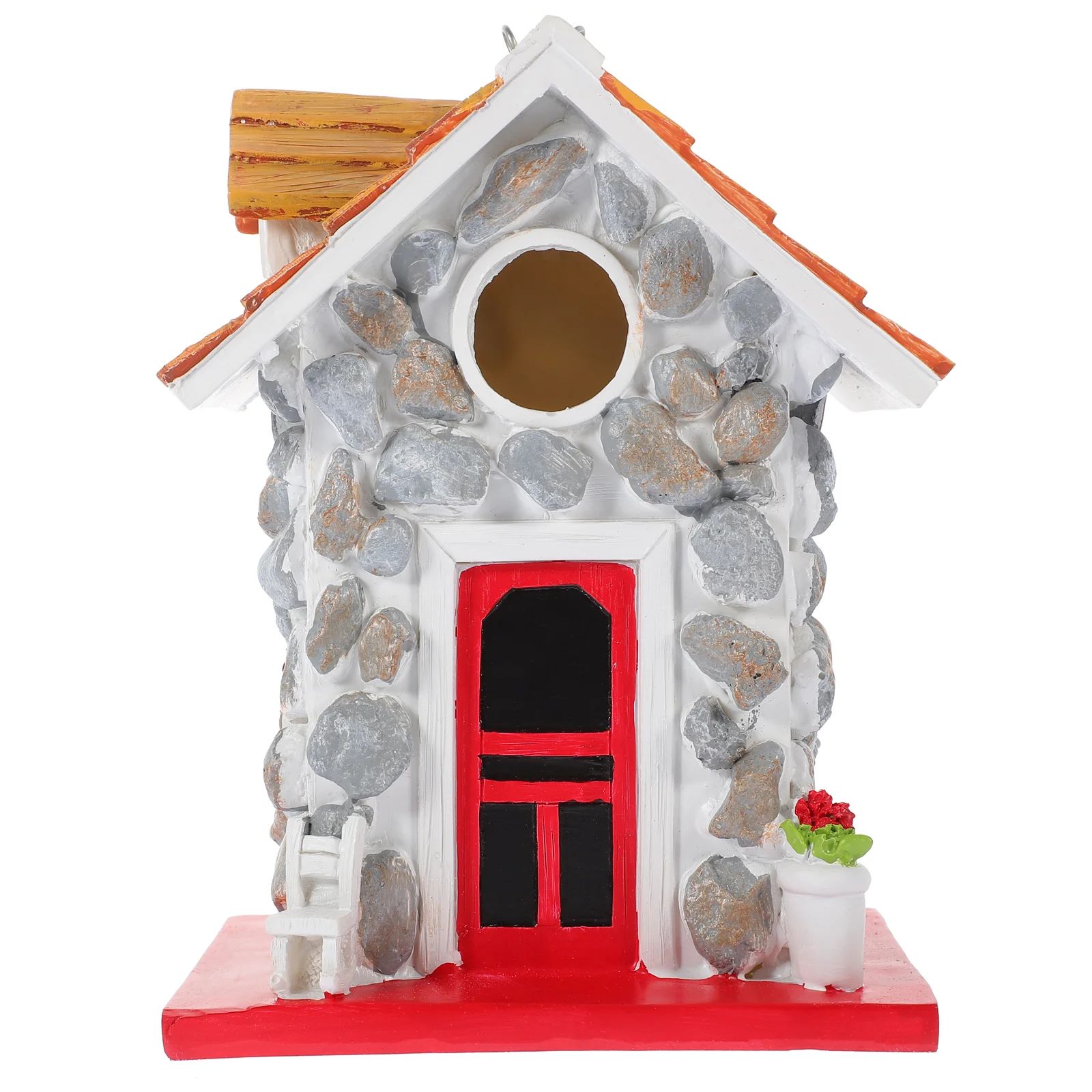 

Stone House Pet Supplies Resin Craft Birds Park Decorate Hanging Nest Birdhouse for