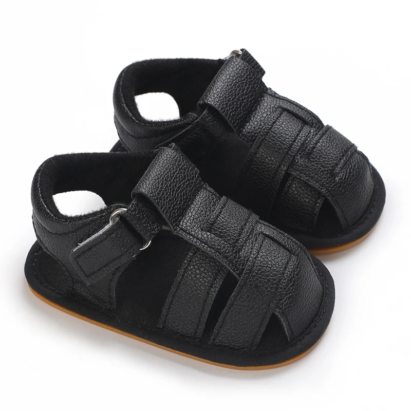 Summer British Style Baby Breathable Sandals Boys Outdoor Casual Shoes Non Slip Soft Rubber Soles Boys Baby Walking Shoes