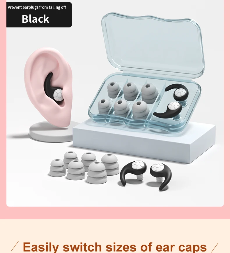 1Set Ohrstöpsel zum Schlafen Tapones Para Dormir Lärmreduzierung Wasserdicht Schwimmen Ohrstöpsel Schutz Oordopjes Ohrstöpsel Set – Detail 21