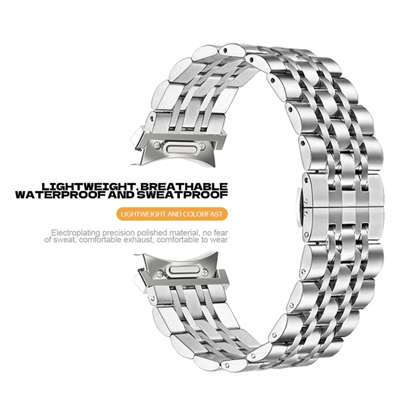 Sleek Stainless Steel Quick Fit Watch Strap - Premium Metal Bracelet Design