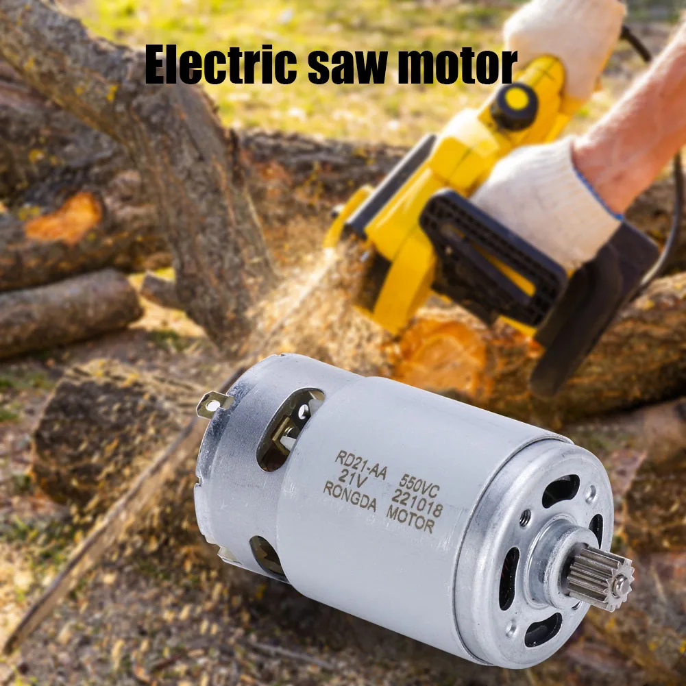 Description Picture 4 of item21V Motor Brushed 14 Teeth DC ELectric Motor Suitable for 4/6 inch Cordless Mini Logging Saw Chainsaw Power Tool Accessories