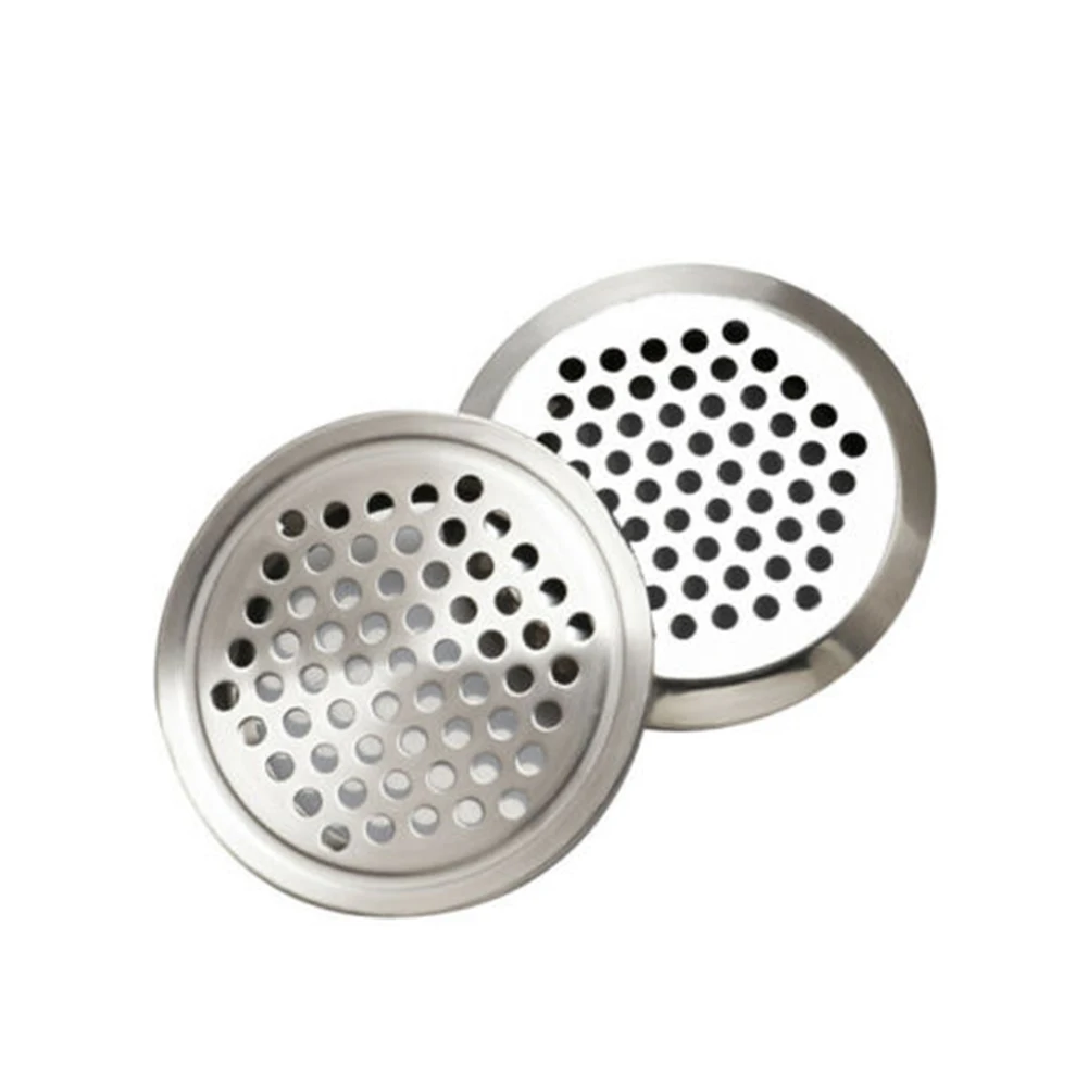 

10pcs Stainless Steel Air Vent Grille Round Wardrobe Cabinet Ventilation Hole Plug Decoration Cover 41.5mm Louver Air Duct Vent