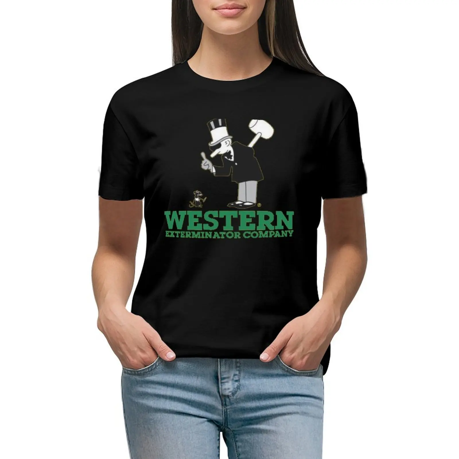 

Western Exterminator Company T-Shirt animal prinfor summer top summer tops sublime t-shirt dress for Women plus size