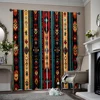 2pcs, 2D flat Window Curtains Ethnic Tribes Arrow Versatile Polyester,Without Electricity Family Party Decoration for Home Use 1
