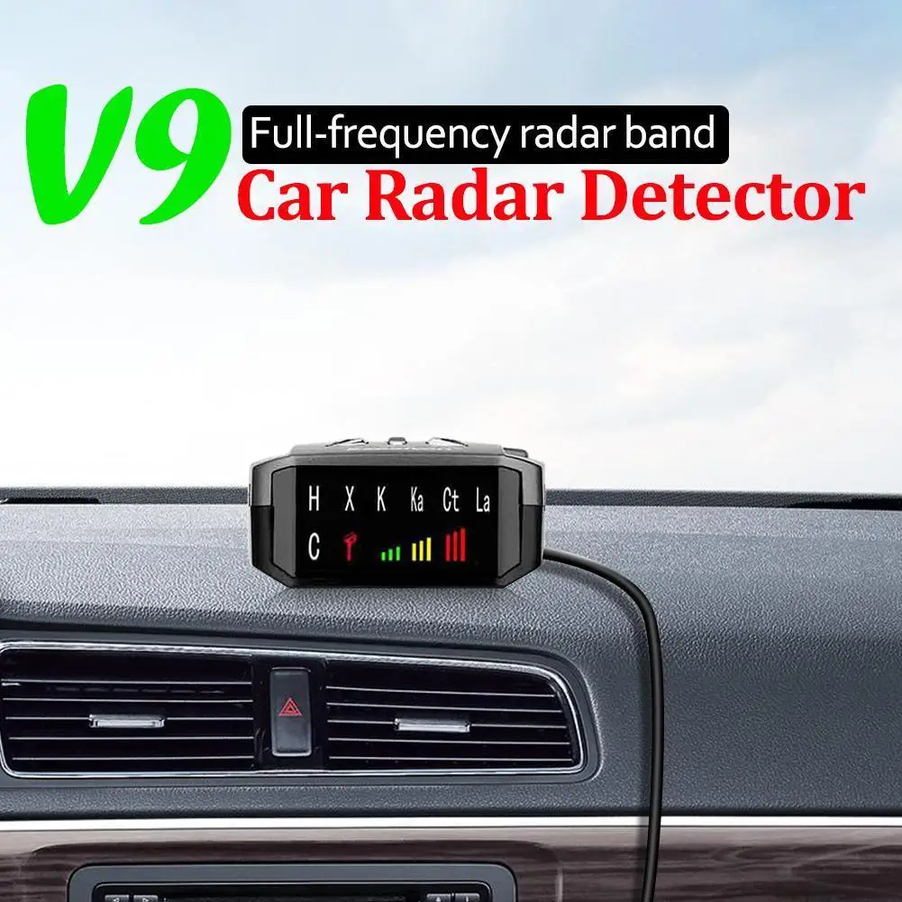 V9 Radar Detector English Russian Auto Car Speed Voice Alert Warning X K Ka Band
