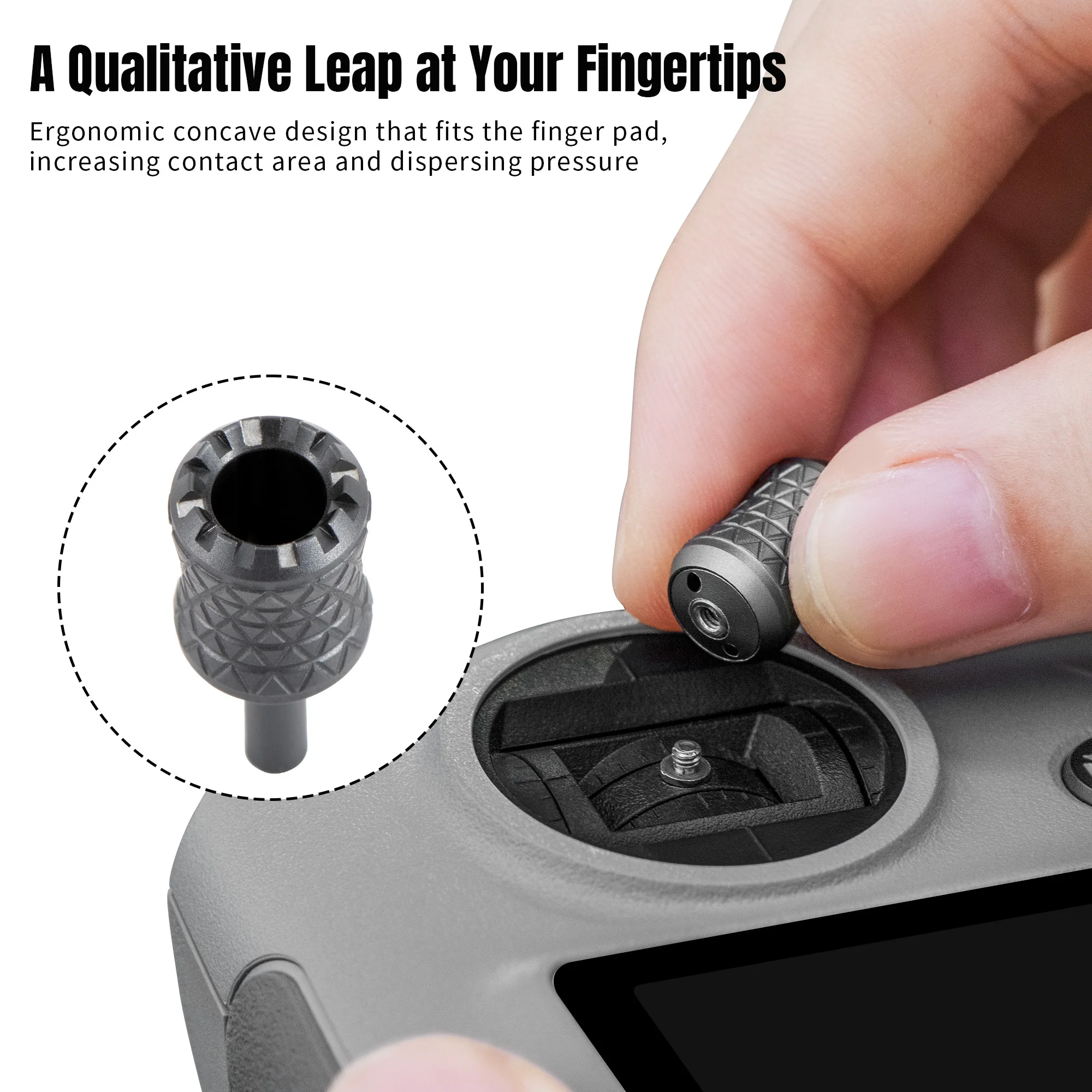 Joystick rétractable en alliage d'aluminium pour télécommandes RC Mini 5 Pro Neo, détails de l'alliage